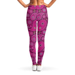Pink Paisley Pattern Print Women's Leggings