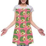 Pink Palm Leaf Avocado Print Adjustable Apron