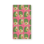 Pink Palm Leaf Avocado Print Baby Crib Sheet