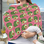 Pink Palm Leaf Avocado Print Baby Seat Cover