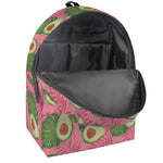 Pink Palm Leaf Avocado Print Backpack