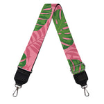 Pink Palm Leaf Avocado Print Bag Strap