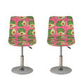 Pink Palm Leaf Avocado Print Bar Stool Covers