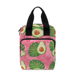 Pink Palm Leaf Avocado Print Bible Tote Bag