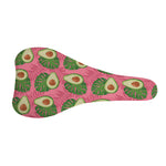 Pink Palm Leaf Avocado Print Bicycle Seat Cover