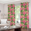 Pink Palm Leaf Avocado Print Blackout Grommet Curtains