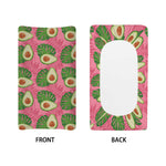 Pink Palm Leaf Avocado Print Changing Pad Cover