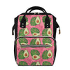 Pink Palm Leaf Avocado Print Diaper Bag