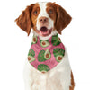 Pink Palm Leaf Avocado Print Dog Bandana