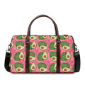 Pink Palm Leaf Avocado Print Duffel Bag