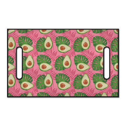 Pink Palm Leaf Avocado Print Golf Cart Seat Cover