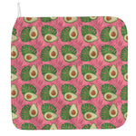 Pink Palm Leaf Avocado Print Hand Towel