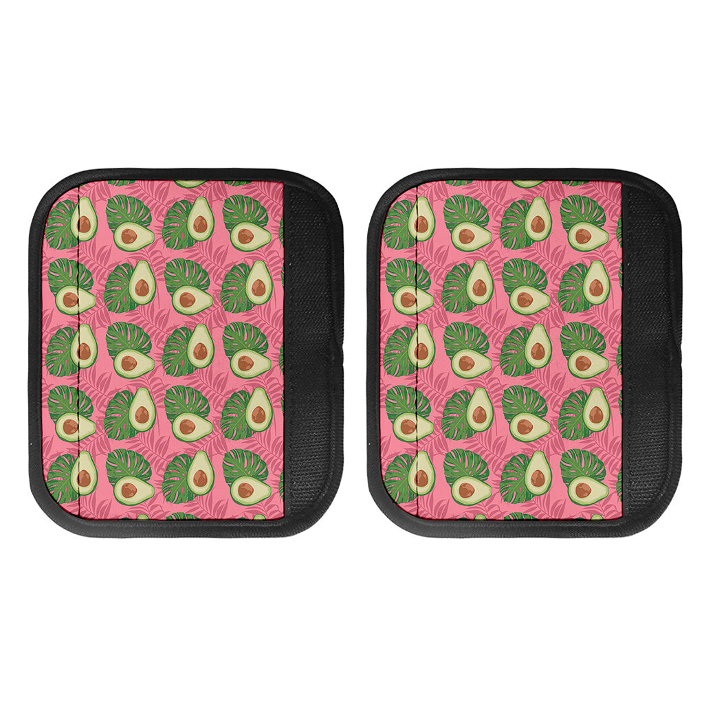 Pink Palm Leaf Avocado Print Handle Covers