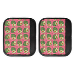 Pink Palm Leaf Avocado Print Handle Covers