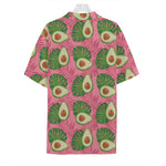 Pink Palm Leaf Avocado Print Hawaiian Shirt