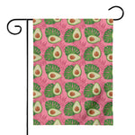 Pink Palm Leaf Avocado Print House Flag