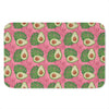 Pink Palm Leaf Avocado Print Indoor Door Mat