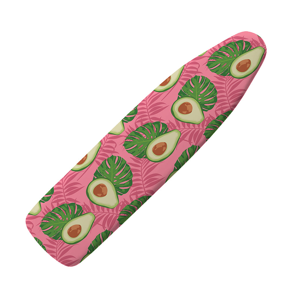 Pink Palm Leaf Avocado Print Ironing Board Cover