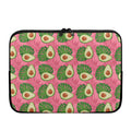 Pink Palm Leaf Avocado Print Laptop Sleeve