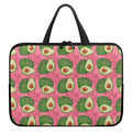Pink Palm Leaf Avocado Print Laptop Sleeve With Handle