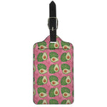 Pink Palm Leaf Avocado Print Luggage Tag