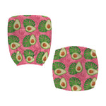 Pink Palm Leaf Avocado Print Office Chair Cover