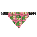 Pink Palm Leaf Avocado Print Over The Collar Dog Bandana