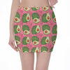 Pink Palm Leaf Avocado Print Pencil Mini Skirt