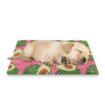Pink Palm Leaf Avocado Print Pet Cooling Mat Cover