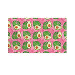 Pink Palm Leaf Avocado Print Polyester Flag