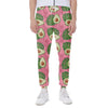 Pink Palm Leaf Avocado Print Scuba Joggers