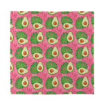 Pink Palm Leaf Avocado Print Silk Bandana