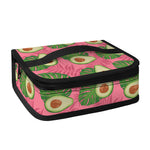 Pink Palm Leaf Avocado Print Small Lunch Bag