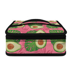 Pink Palm Leaf Avocado Print Small Lunch Bag