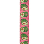 Pink Palm Leaf Avocado Print Table Runner