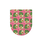 Pink Palm Leaf Avocado Print Toilet Lid Cover