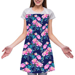 Pink Peony Floral Flower Pattern Print Adjustable Apron