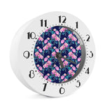 Pink Peony Floral Flower Pattern Print Alarm Clock