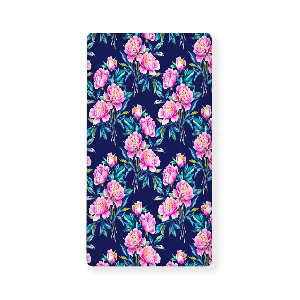 Pink Peony Floral Flower Pattern Print Baby Crib Sheet