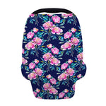 Pink Peony Floral Flower Pattern Print Baby Seat Cover