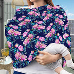 Pink Peony Floral Flower Pattern Print Baby Seat Cover