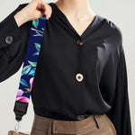 Pink Peony Floral Flower Pattern Print Bag Strap