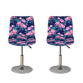 Pink Peony Floral Flower Pattern Print Bar Stool Covers