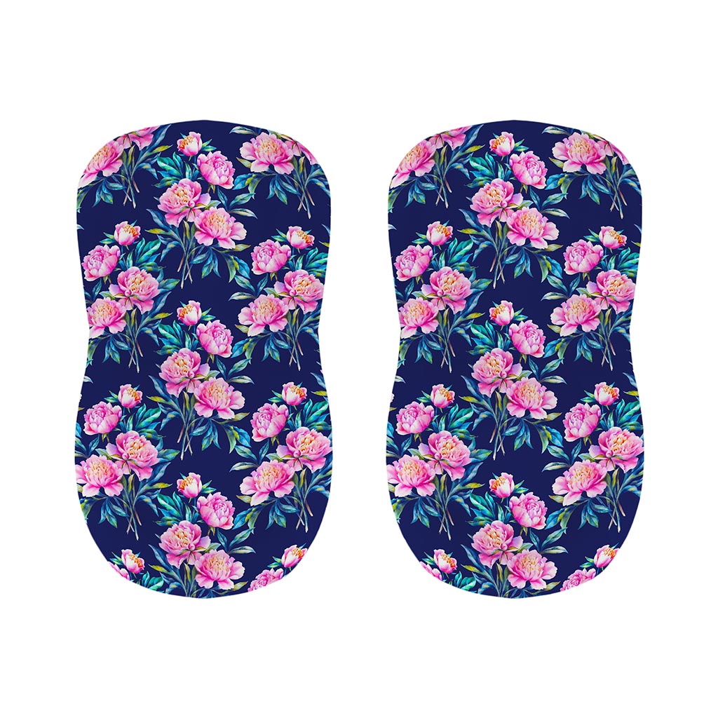Pink Peony Floral Flower Pattern Print Bar Stool Covers