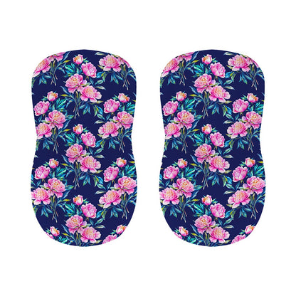 Pink Peony Floral Flower Pattern Print Bar Stool Covers