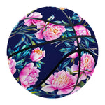 Pink Peony Floral Flower Pattern Print Basketball