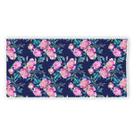 Pink Peony Floral Flower Pattern Print Beach Towel