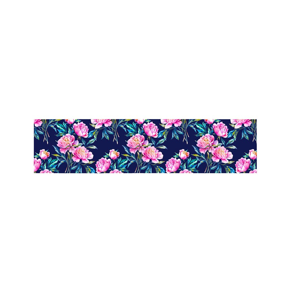 Pink Peony Floral Flower Pattern Print Bed Runner