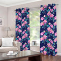 Pink Peony Floral Flower Pattern Print Dimout Grommet Curtains