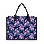 Pink Peony Floral Flower Pattern Print Canvas Tote Bag